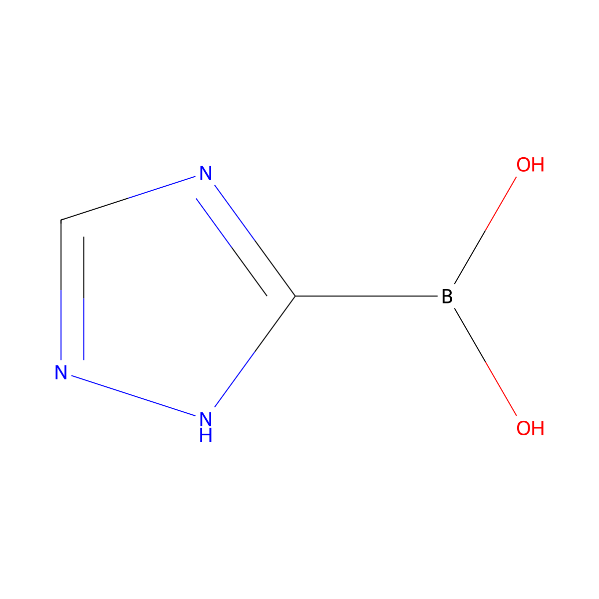 1H-1,2,4-triazol-5-ylboronic acid molecular structure, CAS 1219080-60-0