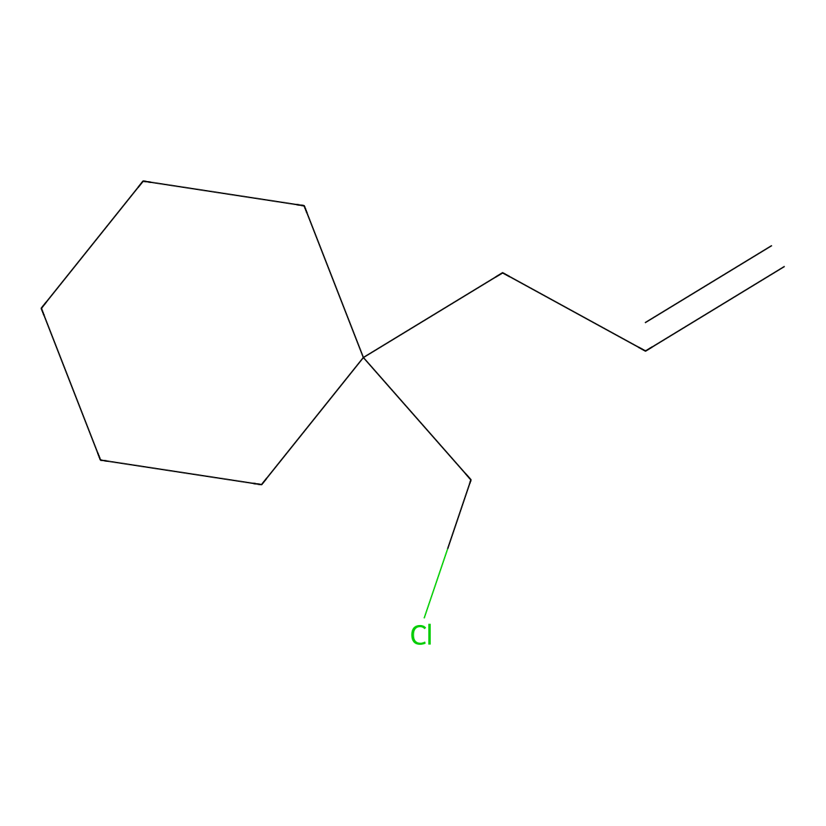 1-(Chloromethyl)-1-(prop-2-en-1-yl)cyclohexane molecular structure, CAS 1219080-76-8