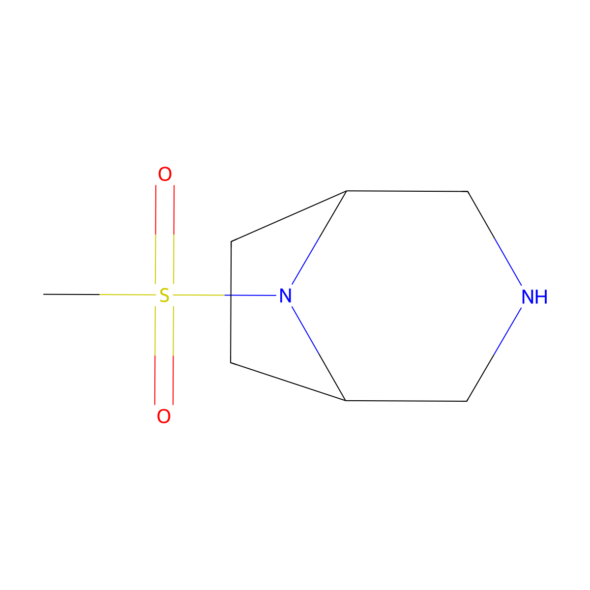 8-Methylsulfonyl-3,8-diazabicyclo[3.2.1]octane molecular structure, CAS 1219080-99-5