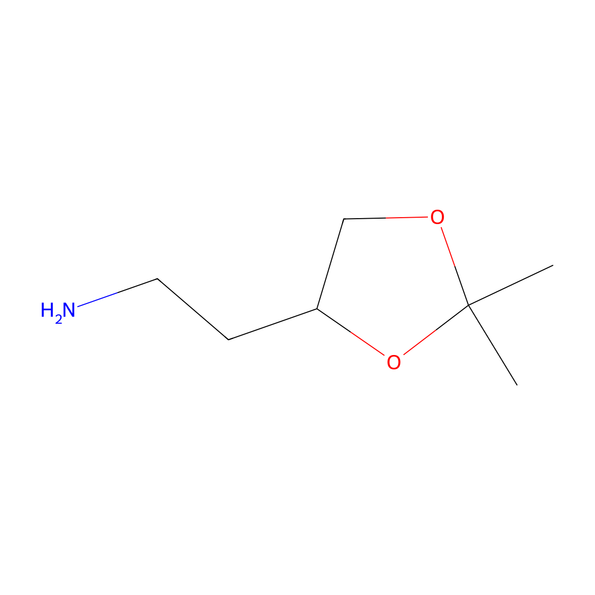 2-[(4R)-2,2-dimethyl-1,3-dioxolan-4-yl]ethan-1-amine molecular structure, CAS 1219087-65-6