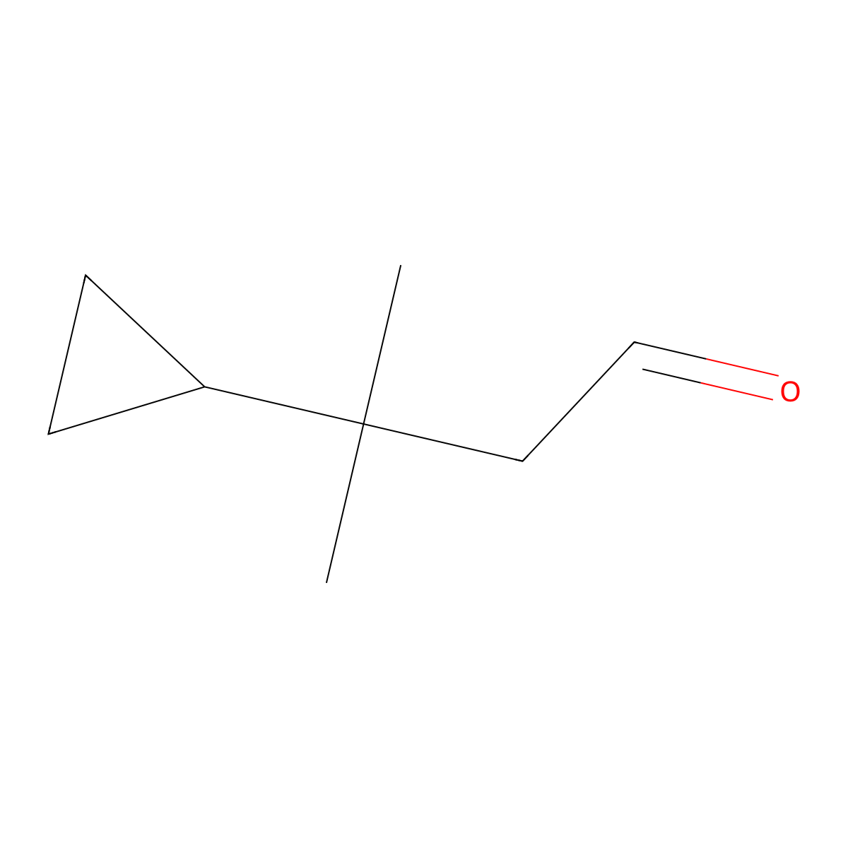 3-Cyclopropyl-3-methylbutanal molecular structure, CAS 1219087-96-3