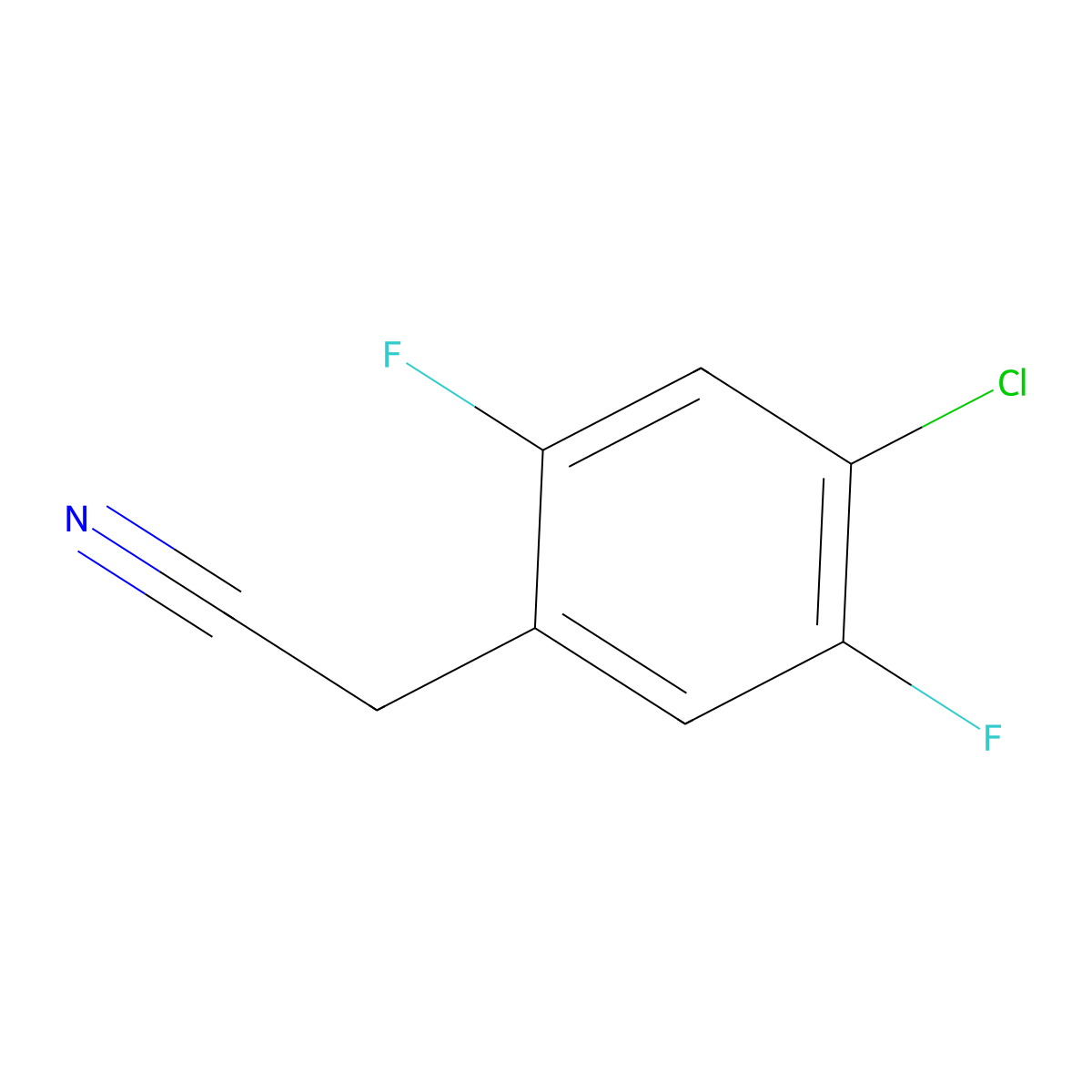 2-(4-Chloro-2,5-difluorophenyl)acetonitrile molecular structure, CAS 1219088-40-0