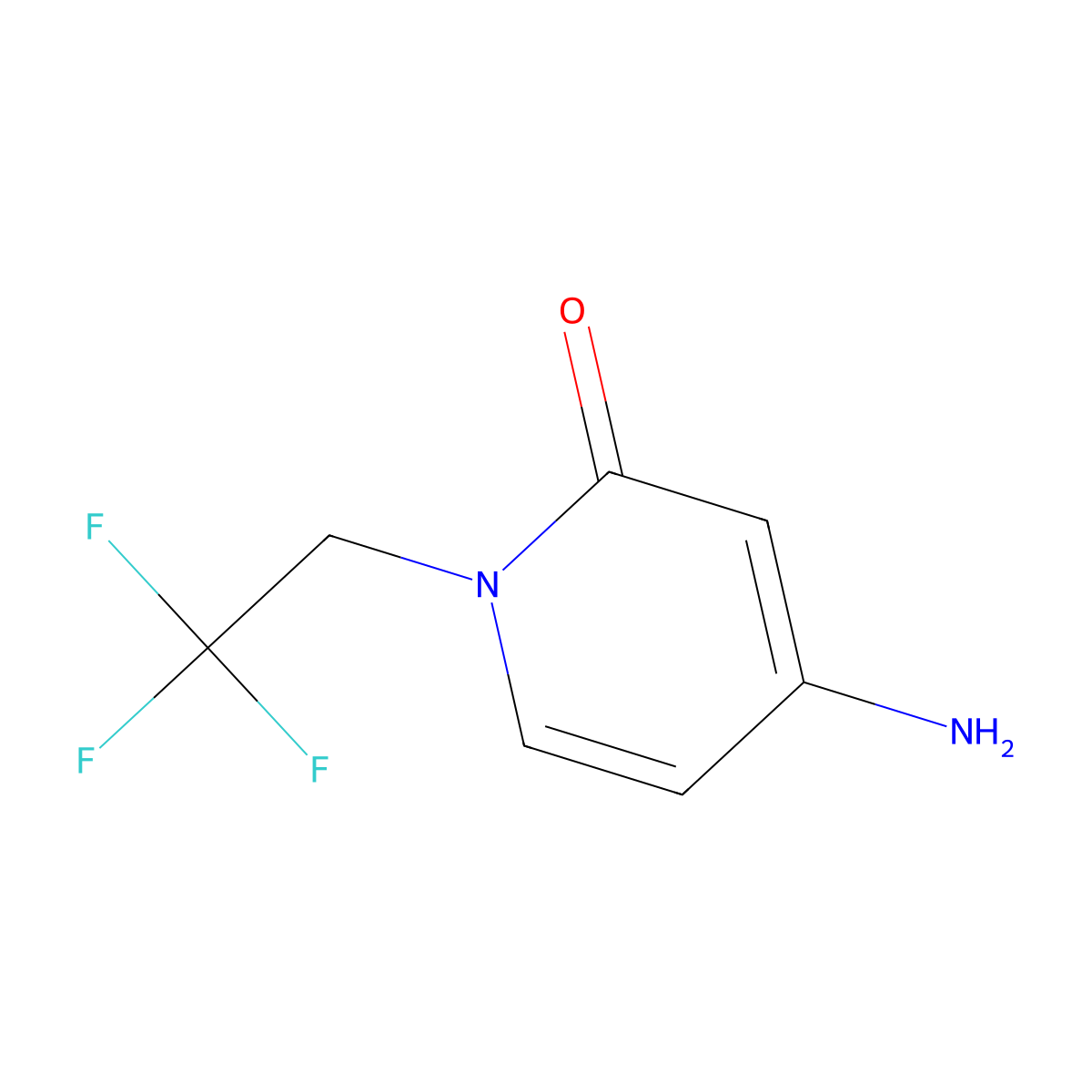4-Amino-1-(2,2,2-trifluoroethyl)-1,2-dihydropyridin-2-one molecular structure, CAS 1219089-39-0
