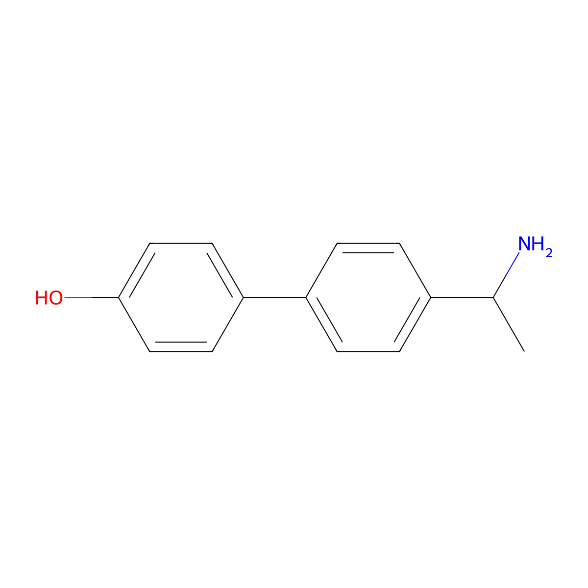4-[4-[(1S)-1-aminoethyl]phenyl]phenol molecular structure, CAS 1219091-91-4