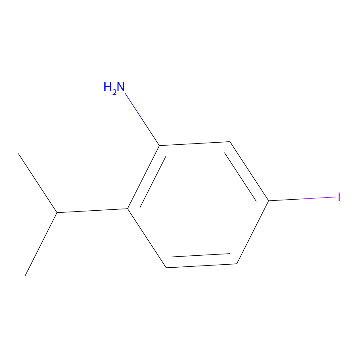 5-Iodo-2-isopropylaniline molecular structure, CAS 1219097-27-4
