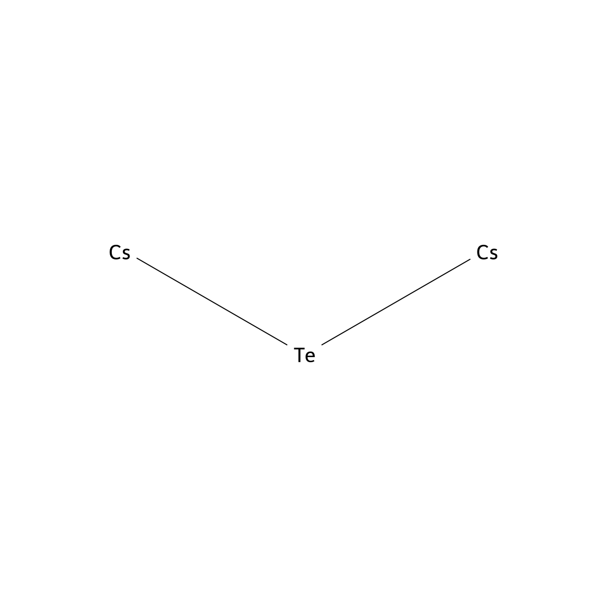 Cesium telluride (Cs2Te) molecular structure, CAS 12191-06-9
