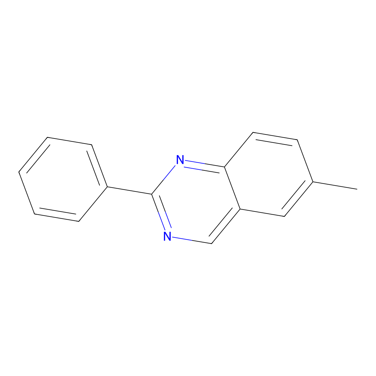 6-Methyl-2-phenylquinazoline molecular structure, CAS 121910-86-9