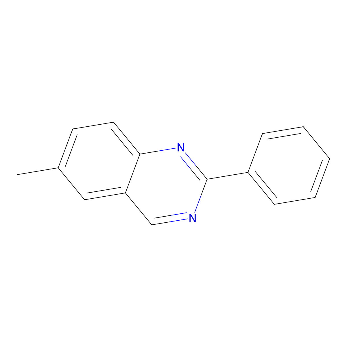6-Methyl-2-phenylquinazoline molecular structure, CAS 121910-86-9