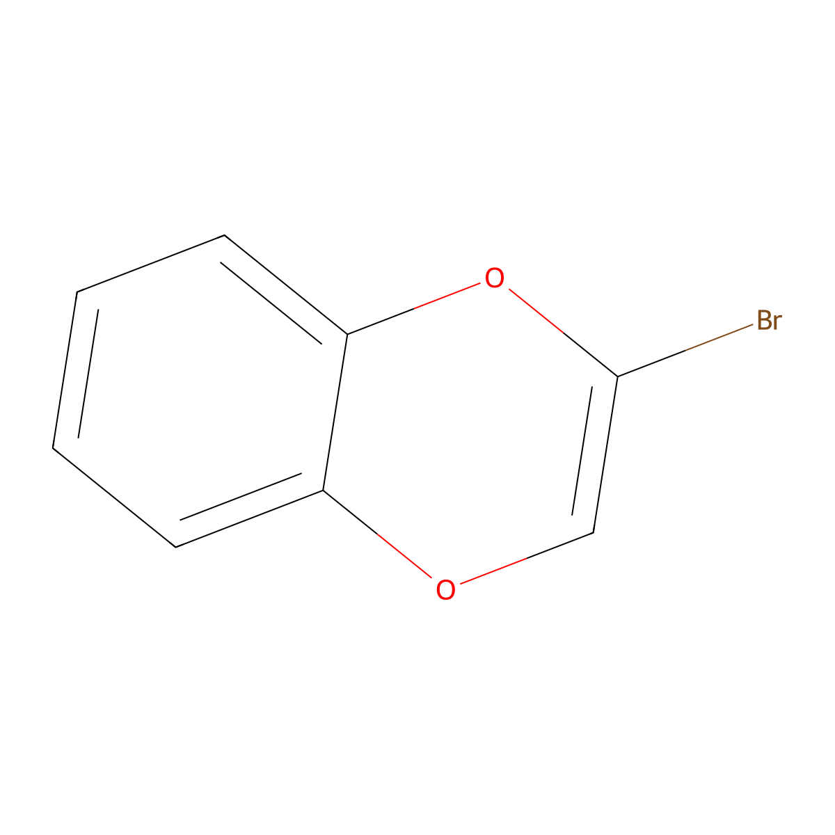 2-Bromo-1,4-benzodioxine molecular structure, CAS 121910-87-0