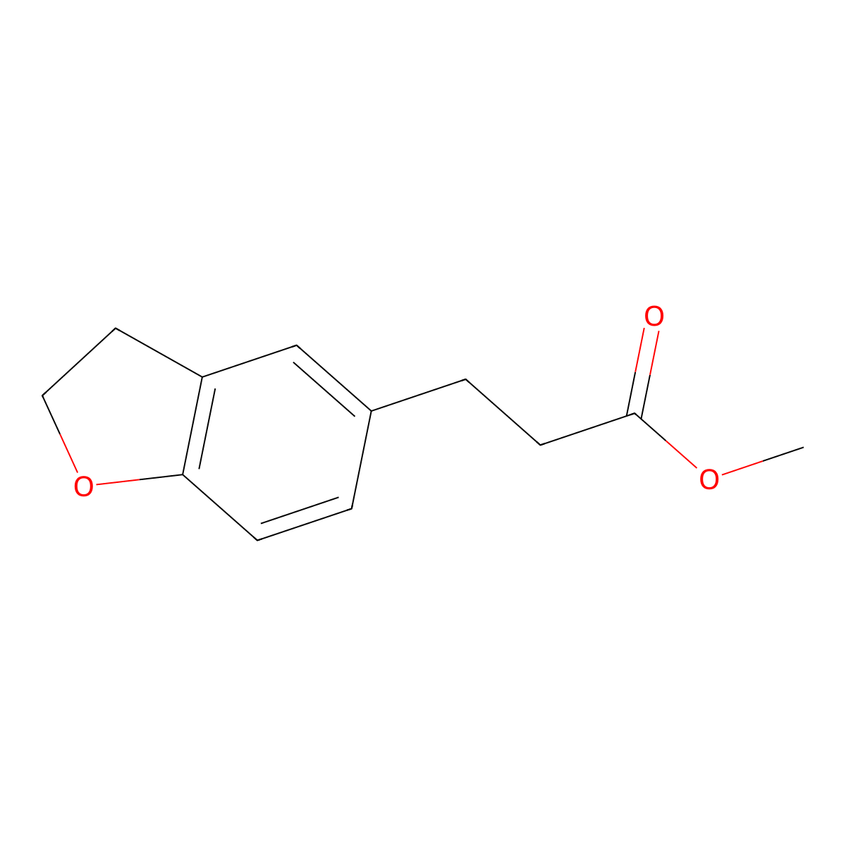 Methyl 3-(2,3-dihydro-1-benzofuran-5-yl)propanoate molecular structure, CAS 1219101-96-8