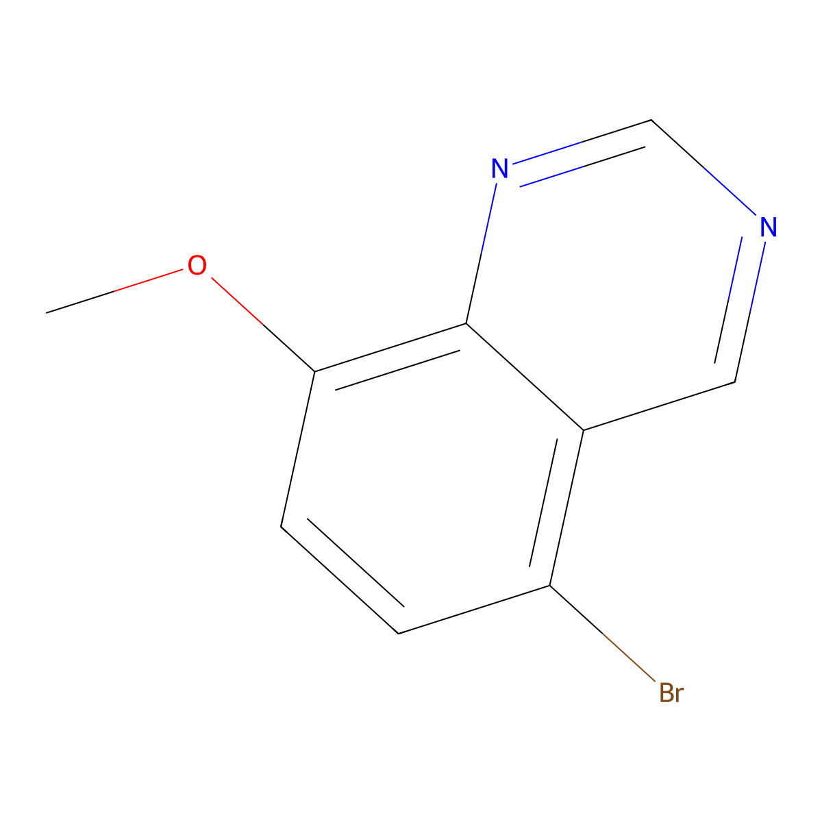 5-Bromo-8-methoxyquinazoline molecular structure, CAS 1219130-47-8