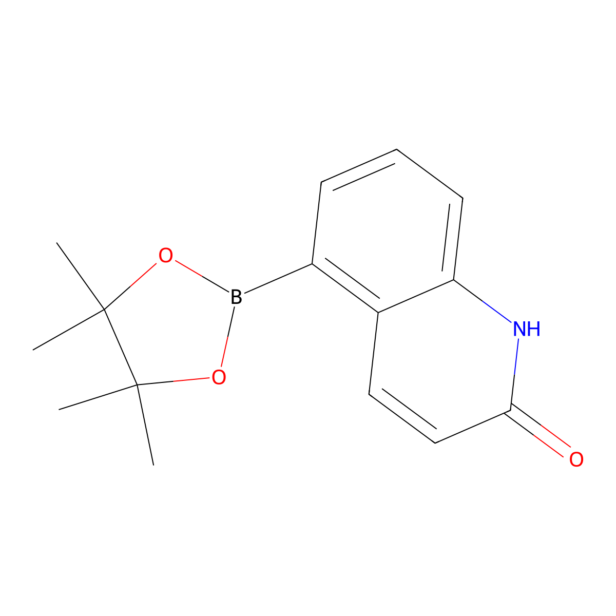 5-(Tetramethyl-1,3,2-dioxaborolan-2-yl)-1,2-dihydroquinolin-2-one molecular structure, CAS 1219130-53-6