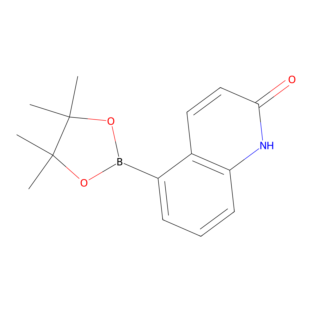 5-(Tetramethyl-1,3,2-dioxaborolan-2-yl)-1,2-dihydroquinolin-2-one molecular structure, CAS 1219130-53-6