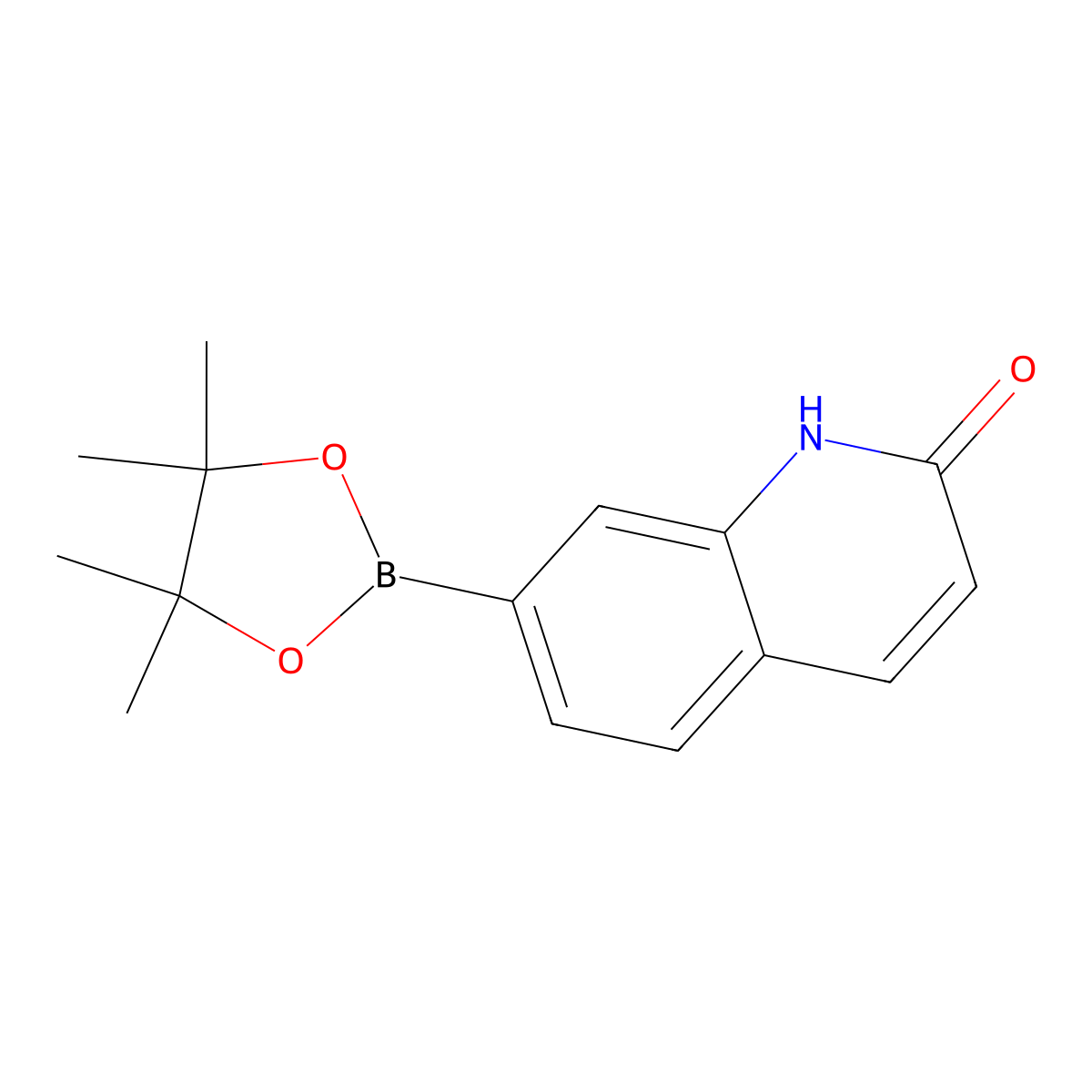 7-(Tetramethyl-1,3,2-dioxaborolan-2-yl)-1,2-dihydroquinolin-2-one molecular structure, CAS 1219130-54-7