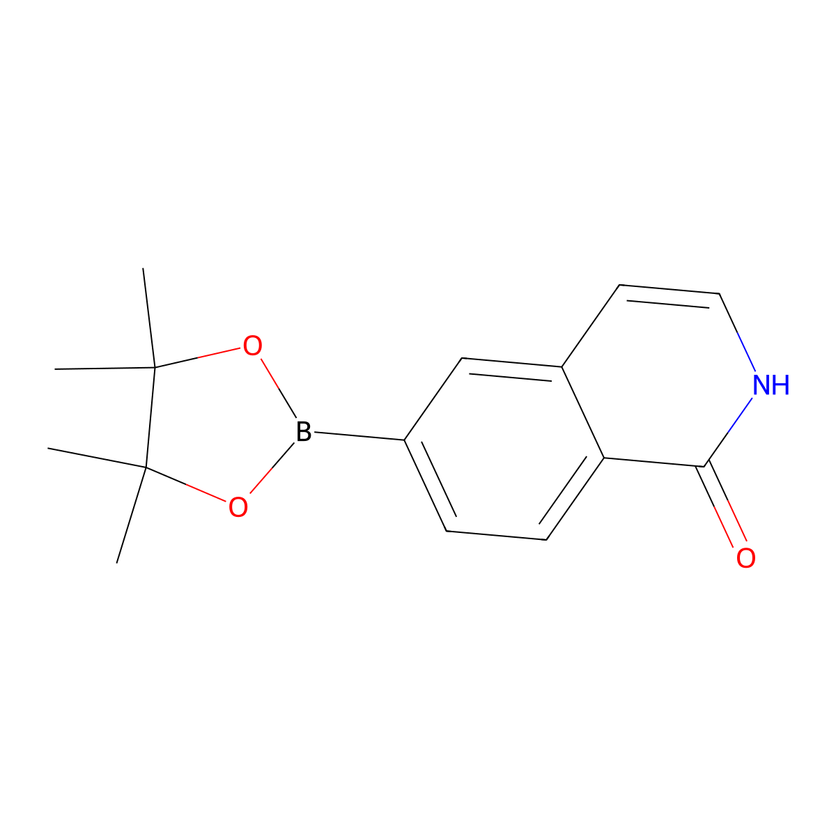 6-(4,4,5,5-Tetramethyl-1,3,2-dioxaborolan-2-yl)-1,2-dihydroisoquinolin-1-one molecular structure, CAS 1219130-56-9
