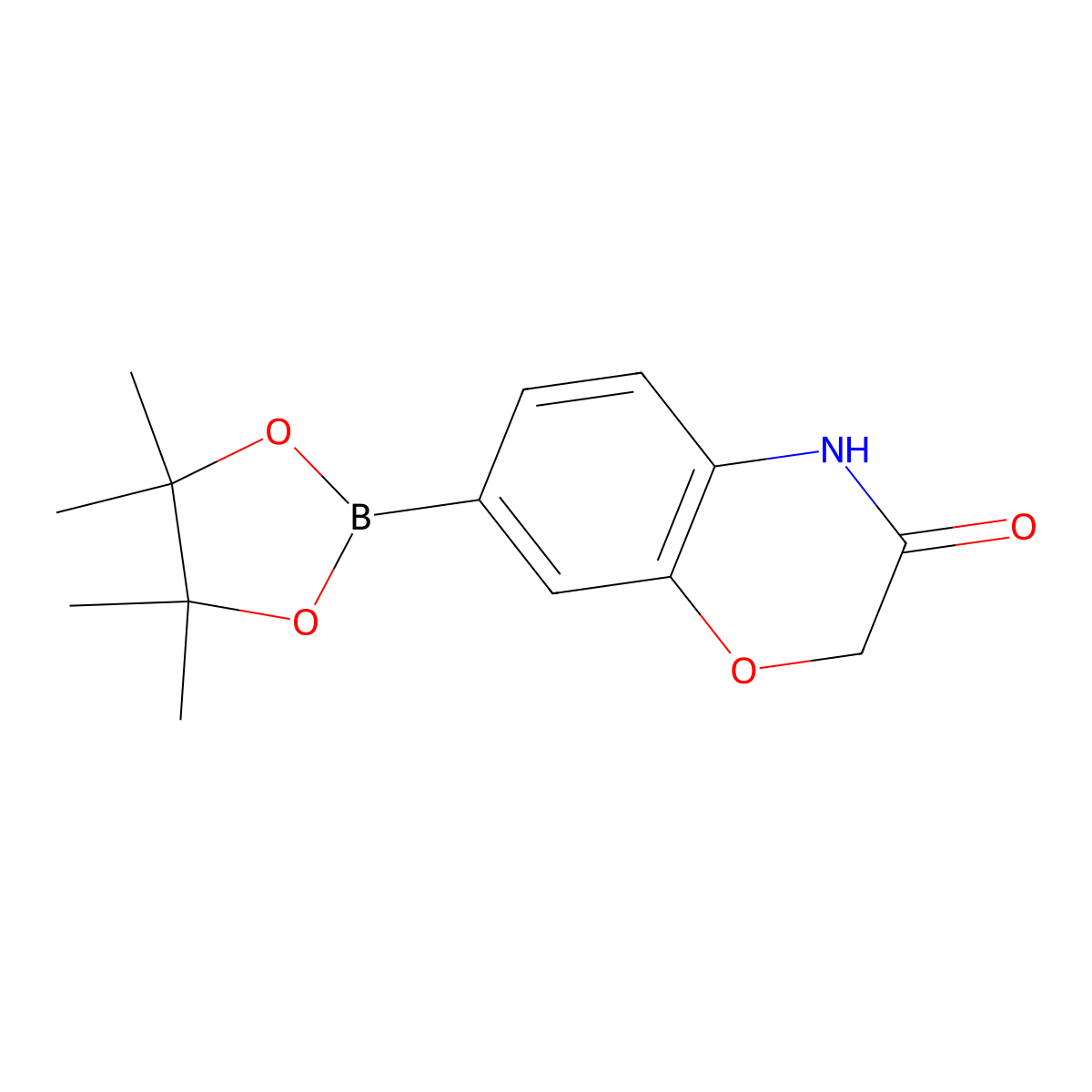 7-(4,4,5,5-Tetramethyl-1,3,2-dioxaborolan-2-yl)-2H-1,4-benzoxazin-3(4H)-one molecular structure, CAS 1219130-57-0