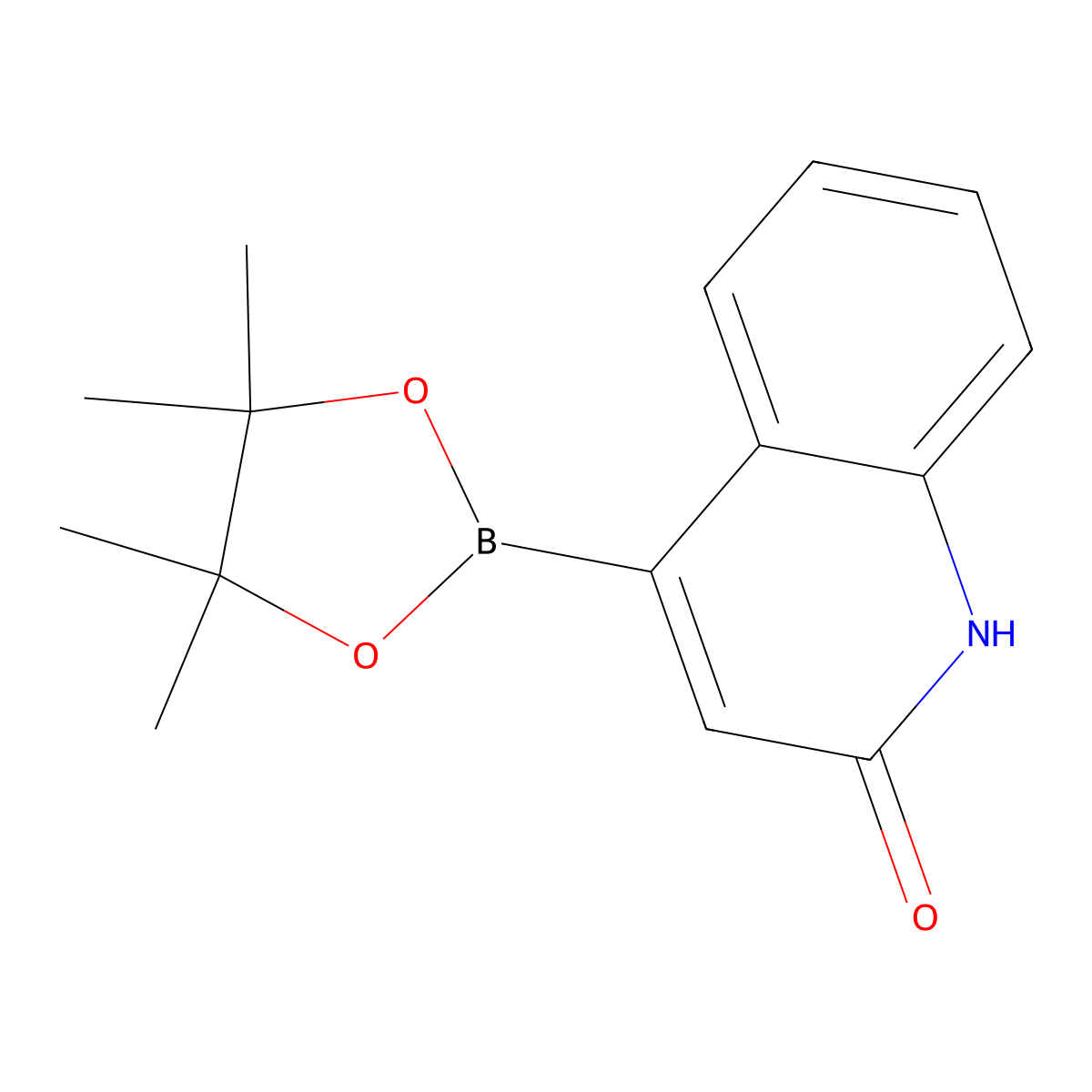 4-(4,4,5,5-Tetramethyl-1,3,2-dioxaborolan-2-yl)quinolin-2(1h)-one molecular structure, CAS 1219131-64-2