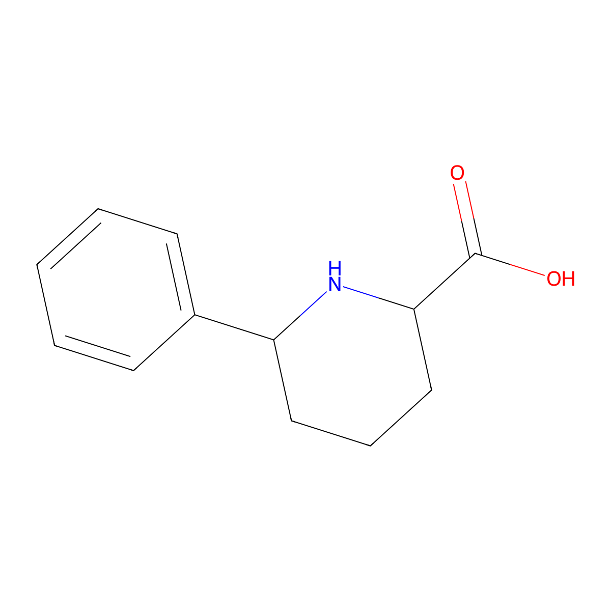 6-Phenylpiperidine-2-carboxylic acid molecular structure, CAS 1219143-12-0