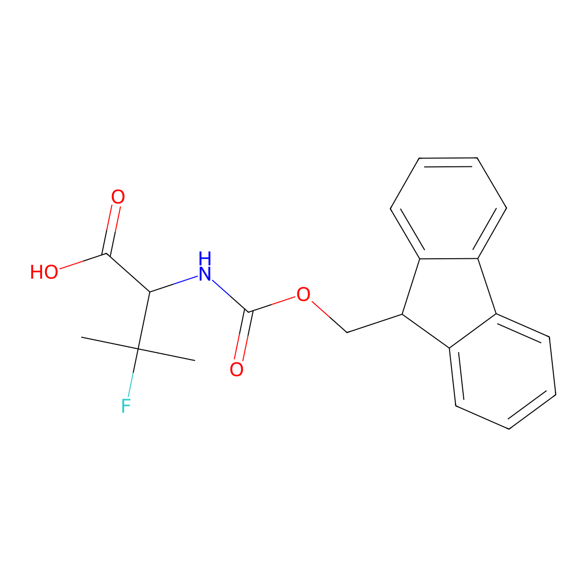 Fmoc-3-fluoro-DL-valine molecular structure, CAS 1219144-82-7