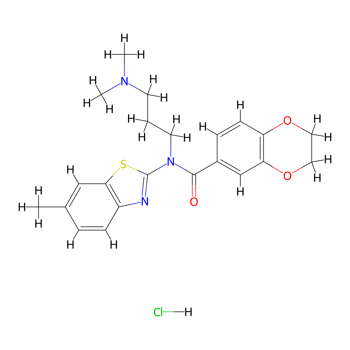 N-[3-(Dimethylamino)propyl]-N-(6-methyl-1,3-benzothiazol-2-YL)-2,3-dihydro-1,4-benzodioxine-6-carboxamide hydrochloride molecular structure, CAS 1219155-12-0