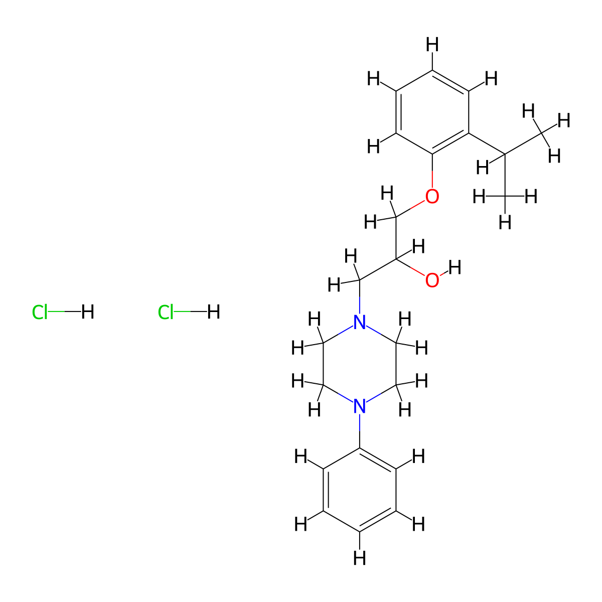 1-(2-Isopropylphenoxy)-3-(4-phenylpiperazin-1-yl)propan-2-ol dihydrochloride molecular structure, CAS 1219157-77-3
