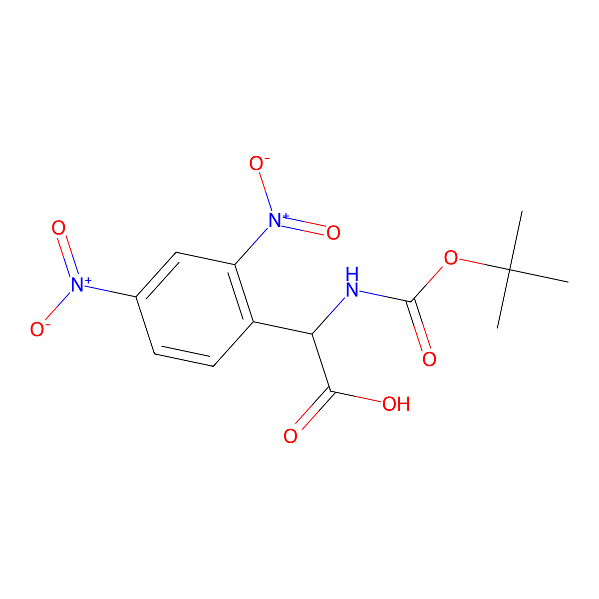 Boc-2,4-dinitro-DL-phenylglycine molecular structure, CAS 1219168-33-8