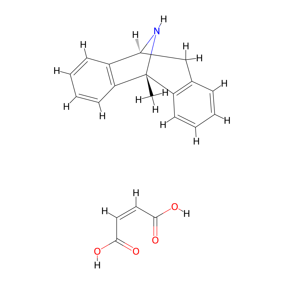 Dizocilpine maleate, (-)- molecular structure, CAS 121917-57-5