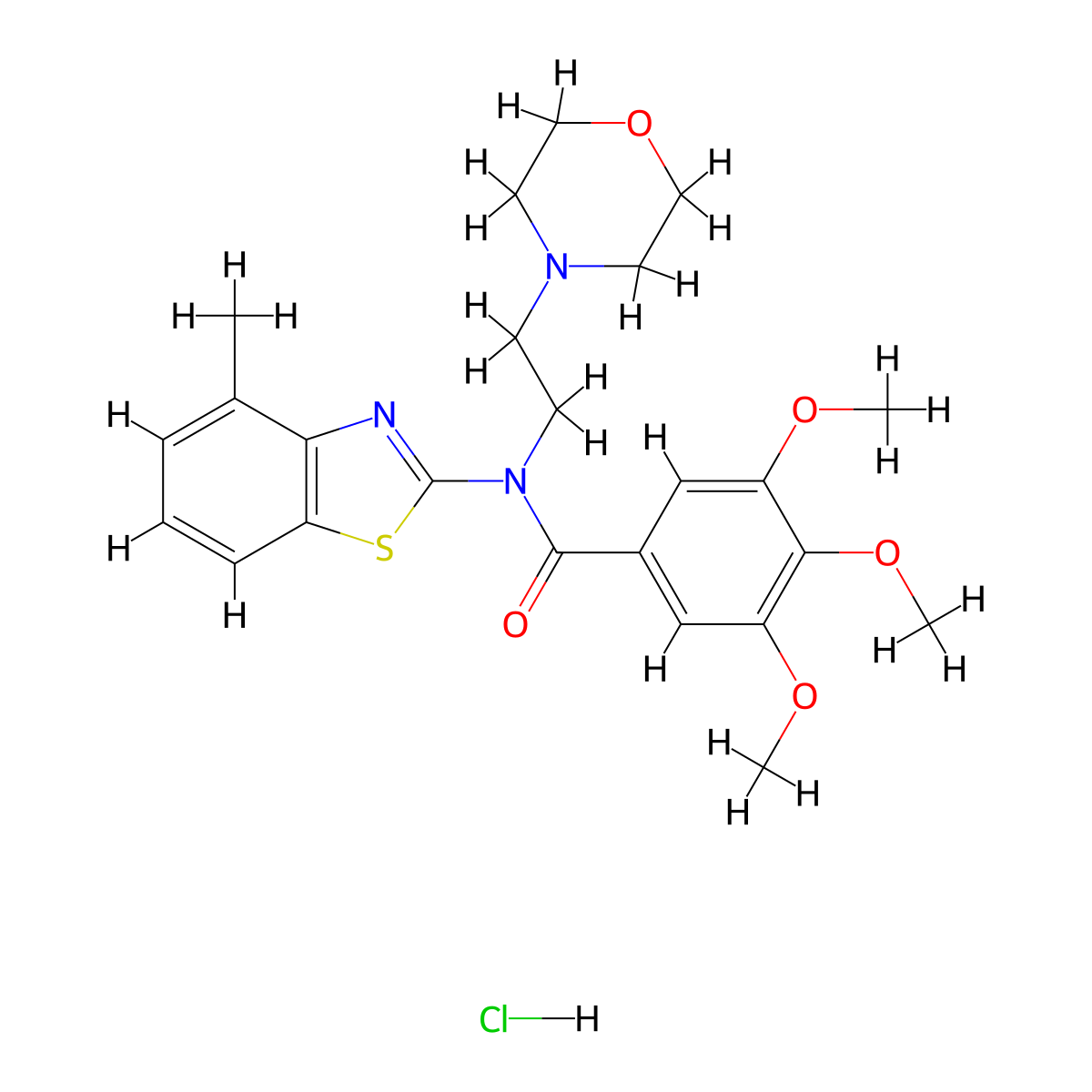 3,4,5-trimethoxy-N-(4-methylbenzo[d]thiazol-2-yl)-N-(2-morpholinoethyl)benzamide hydrochloride molecular structure, CAS 1219171-95-5