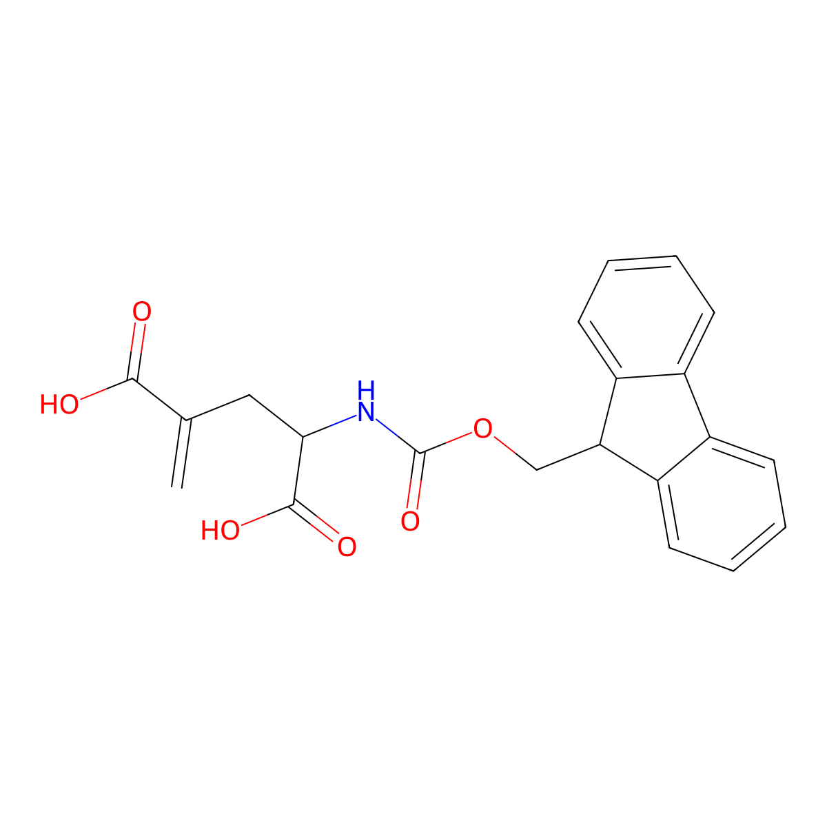 Fmoc-gamma-methylene-DL-glutamic acid molecular structure, CAS 1219174-57-8