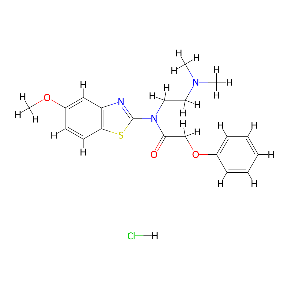 N-[2-(Dimethylamino)ethyl]-N-(5-methoxy-1,3-benzothiazol-2-YL)-2-phenoxyacetamide hydrochloride molecular structure, CAS 1219174-82-9