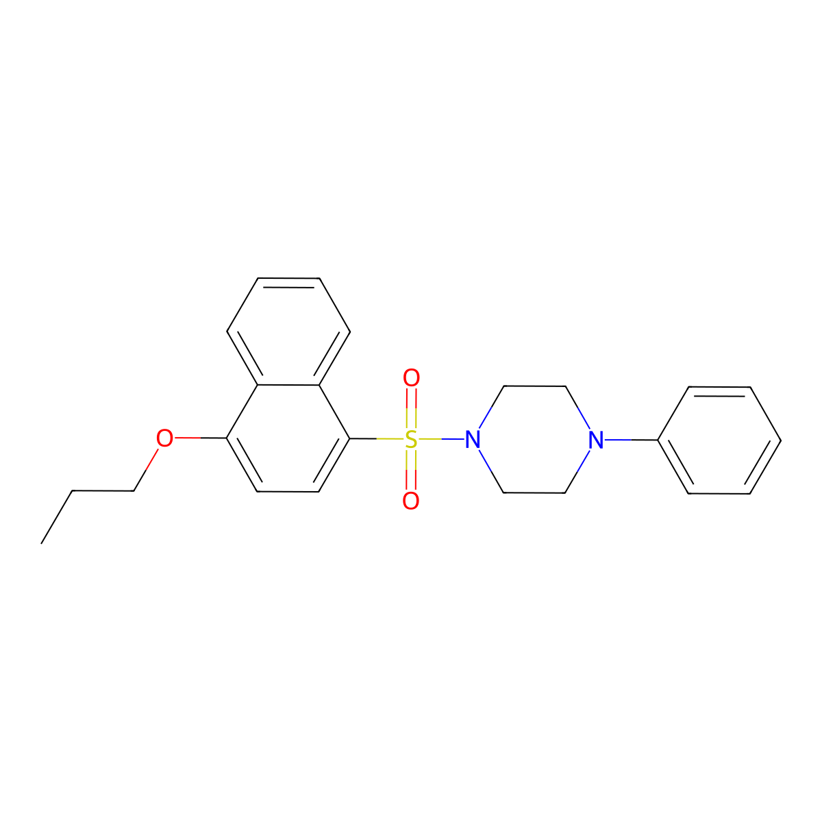 1-Phenyl-4-[(4-propoxynaphthalen-1-yl)sulfonyl]piperazine molecular structure, CAS 1219179-74-4