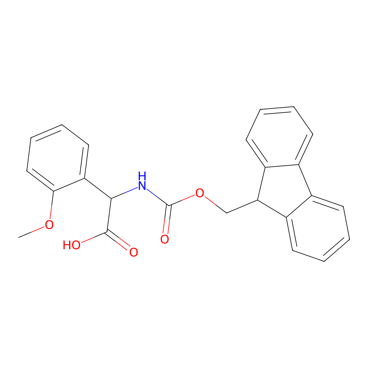 2-({[(9H-fluoren-9-yl)methoxy]carbonyl}amino)-2-(2-methoxyphenyl)acetic acid molecular structure, CAS 1219183-23-9