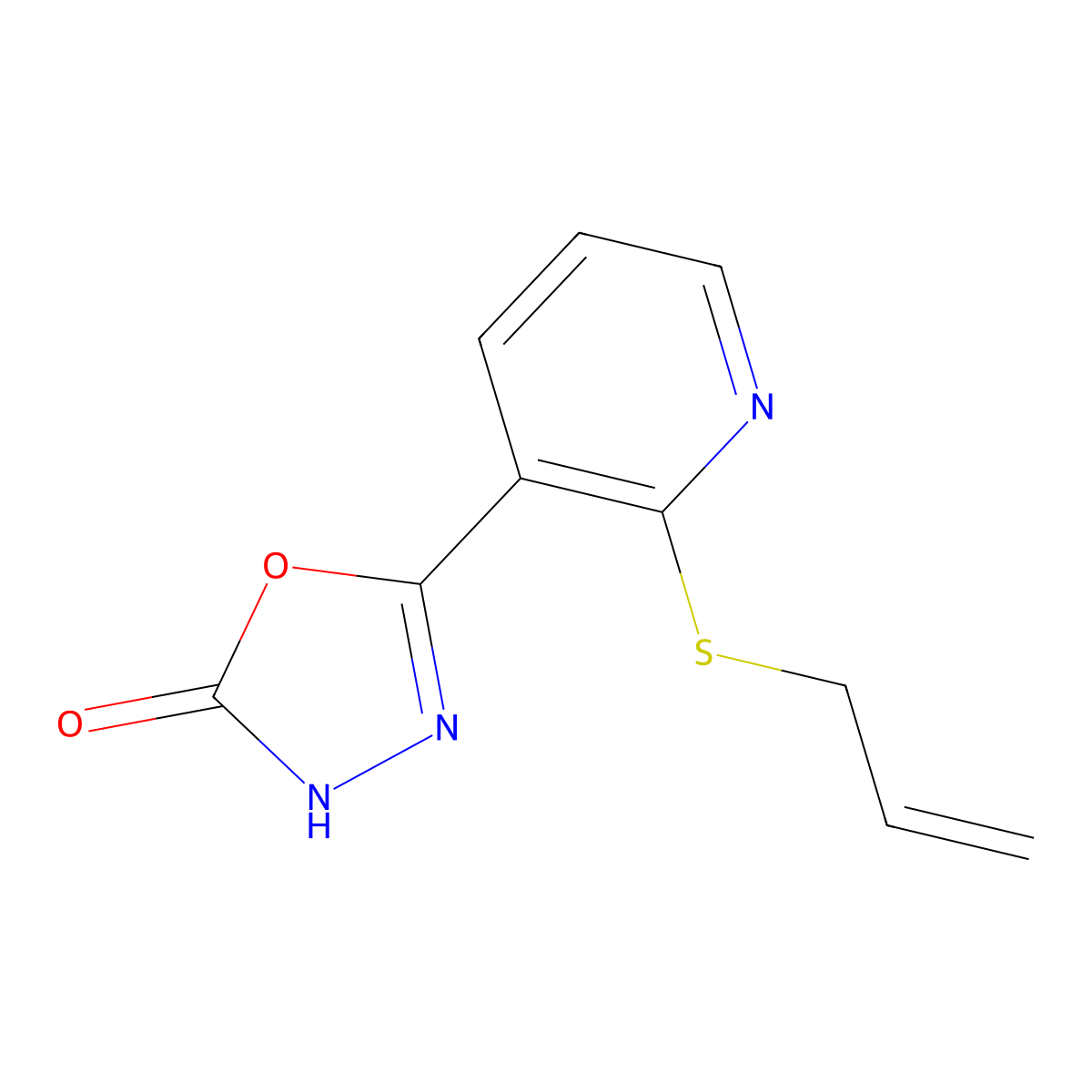 5-[2-(Allylthio)pyridin-3-yl]-1,3,4-oxadiazol-2(3H)-one molecular structure, CAS 1219187-15-1