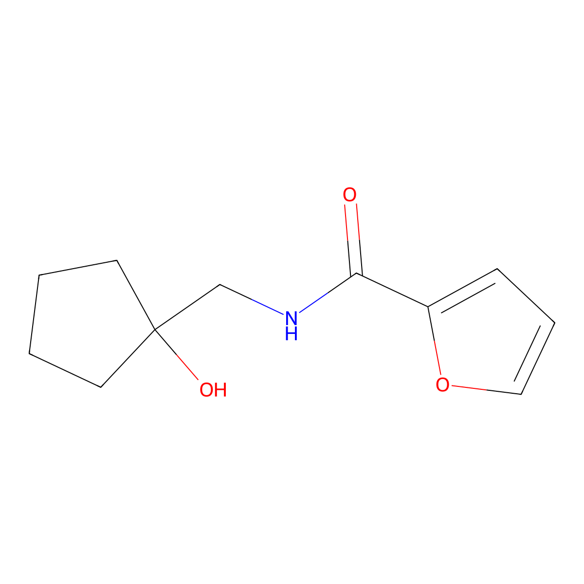 N-[(1-hydroxycyclopentyl)methyl]furan-2-carboxamide molecular structure, CAS 1219193-56-2