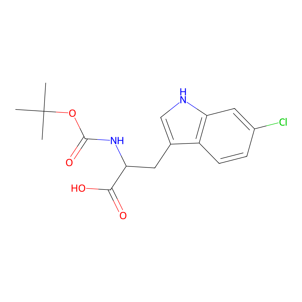 Boc-6-chloro-DL-tryptophan molecular structure, CAS 1219193-65-3