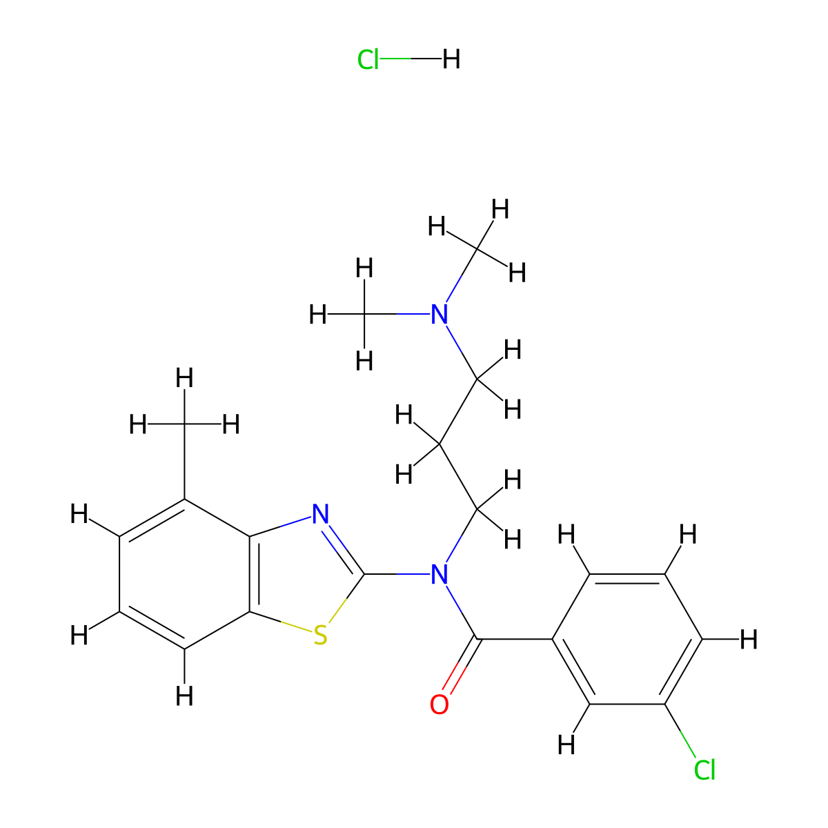 3-chloro-N-(3-(dimethylamino)propyl)-N-(4-methylbenzo[d]thiazol-2-yl)benzamide hydrochloride molecular structure, CAS 1219196-59-4