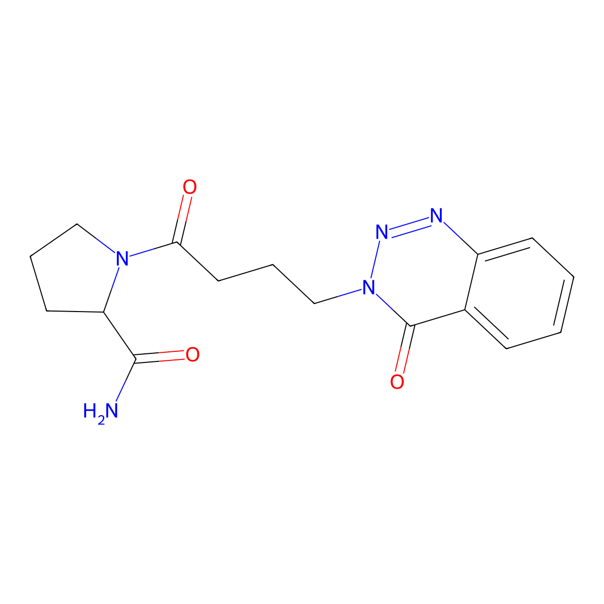 1-(4-(4-oxobenzo[d][1,2,3]triazin-3(4H)-yl)butanoyl)pyrrolidine-2-carboxamide molecular structure, CAS 1219198-94-3