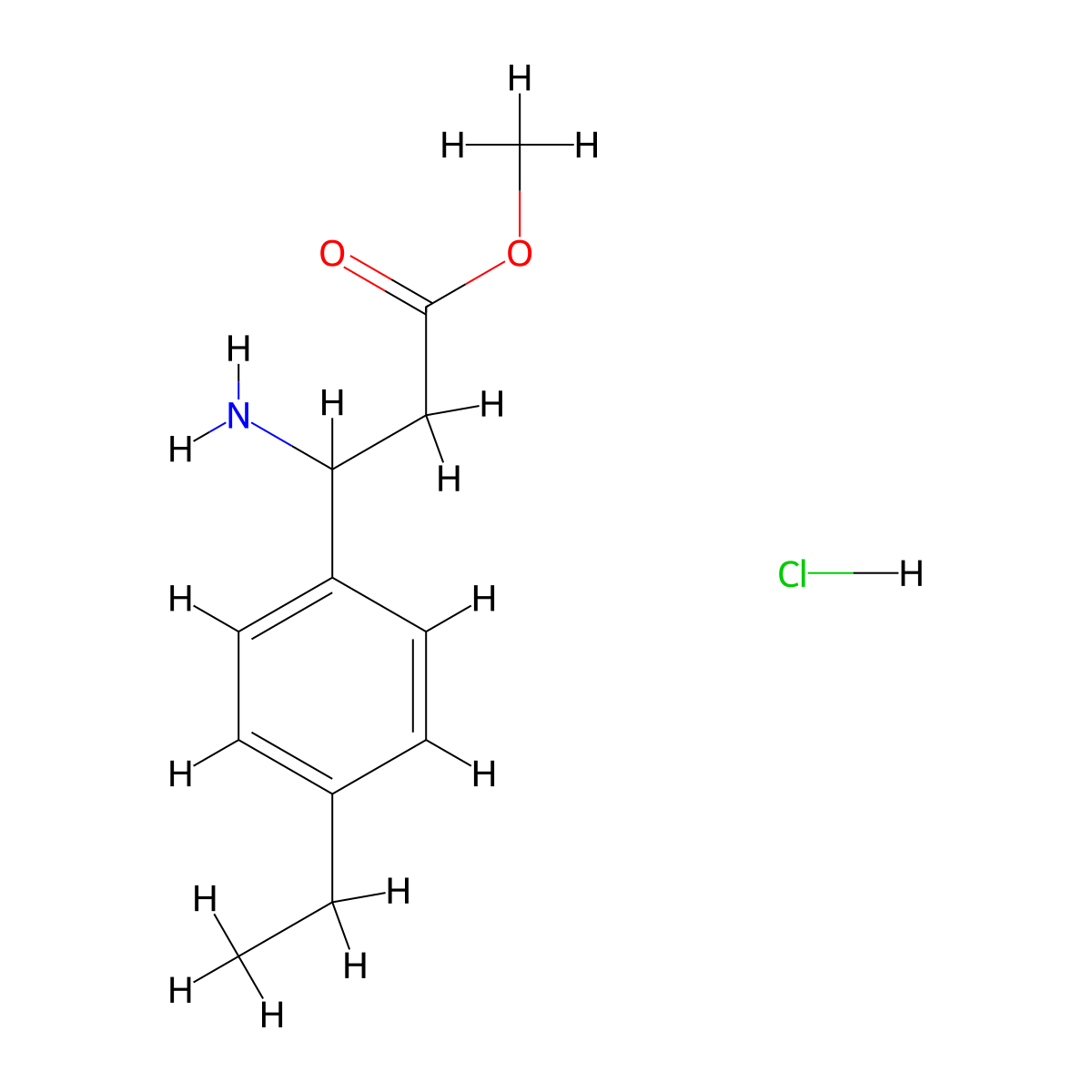 Methyl 3-amino-3-(4-ethylphenyl)propanoate hydrochloride molecular structure, CAS 1219200-11-9