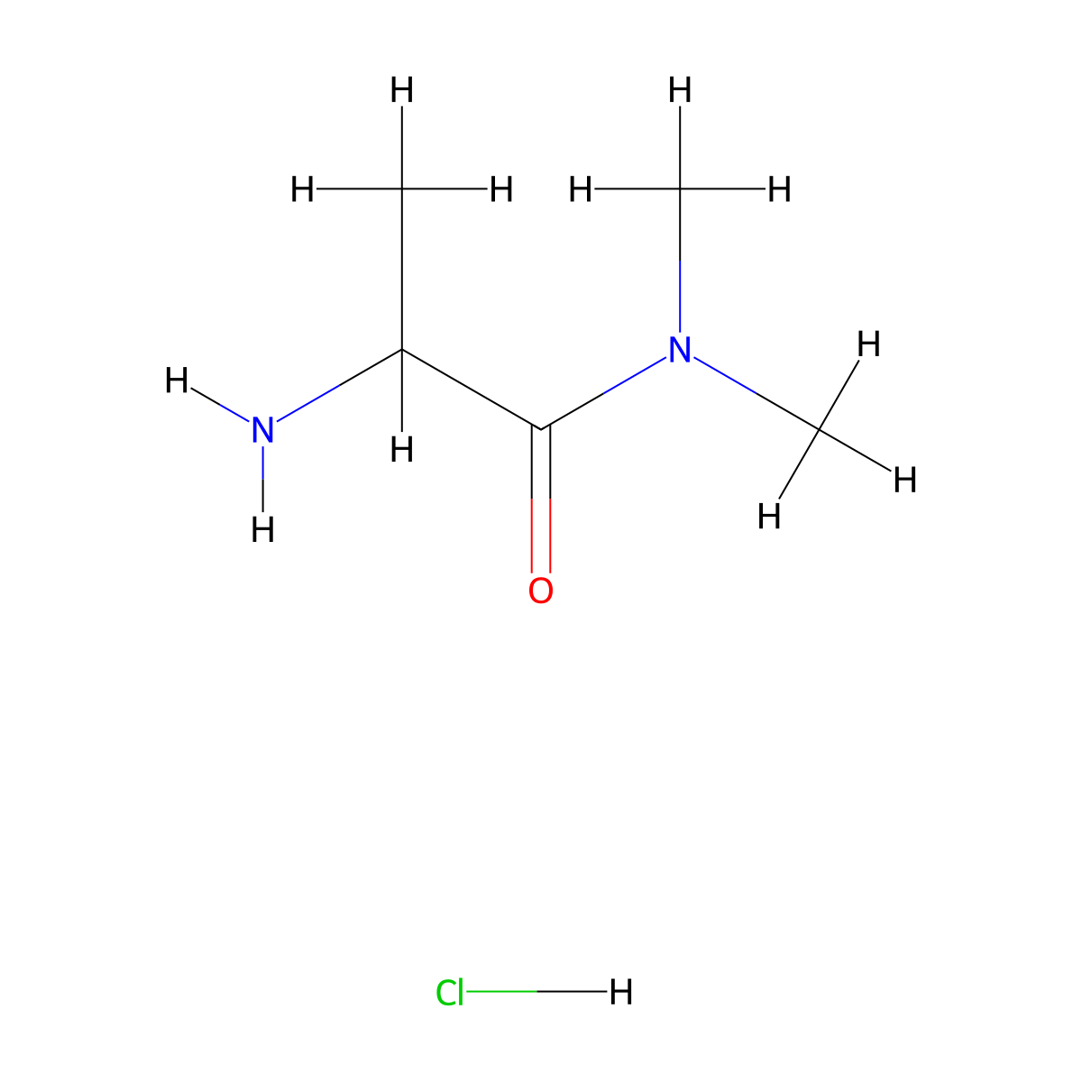 N1,N1-Dimethylalaninamide hydrochloride molecular structure, CAS 1219200-57-3