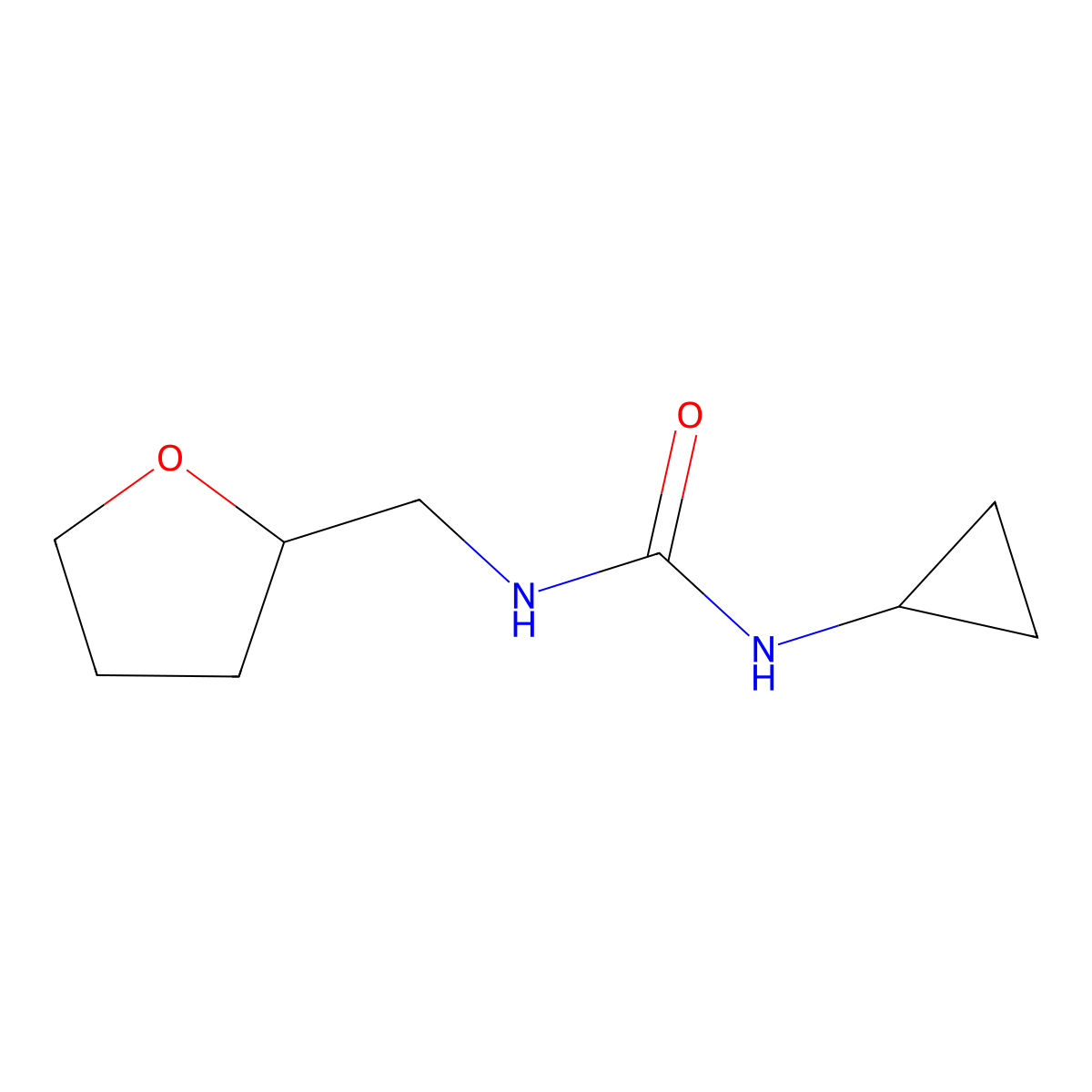 1-Cyclopropyl-3-((tetrahydrofuran-2-yl)methyl)urea molecular structure, CAS 1219200-85-7
