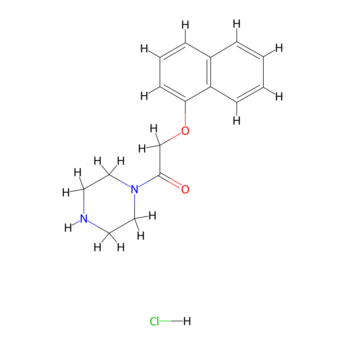 2-(Naphthalen-1-yloxy)-1-(piperazin-1-yl)ethan-1-one hydrochloride molecular structure, CAS 1219200-89-1