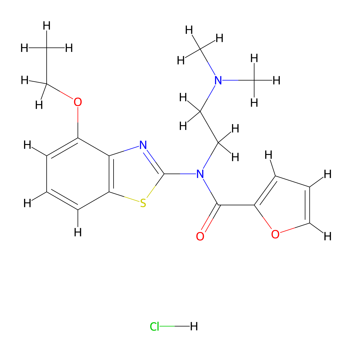 N-(2-(dimethylamino)ethyl)-N-(4-ethoxybenzo[d]thiazol-2-yl)furan-2-carboxamide hydrochloride molecular structure, CAS 1219201-80-5