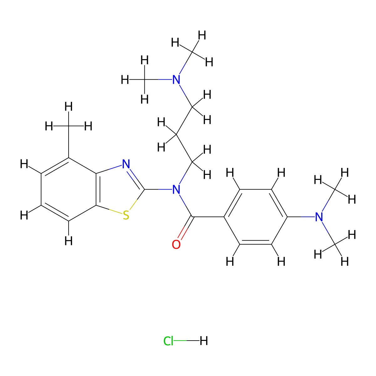 4-(dimethylamino)-N-(3-(dimethylamino)propyl)-N-(4-methylbenzo[d]thiazol-2-yl)benzamide hydrochloride molecular structure, CAS 1219205-06-7