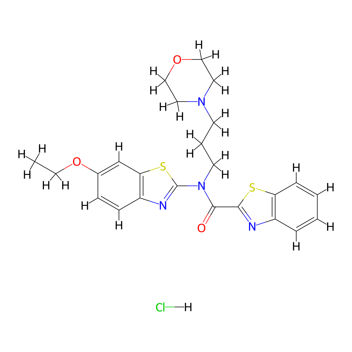 N-(6-ethoxybenzo[d]thiazol-2-yl)-N-(3-morpholinopropyl)benzo[d]thiazole-2-carboxamide hydrochloride molecular structure, CAS 1219206-82-2