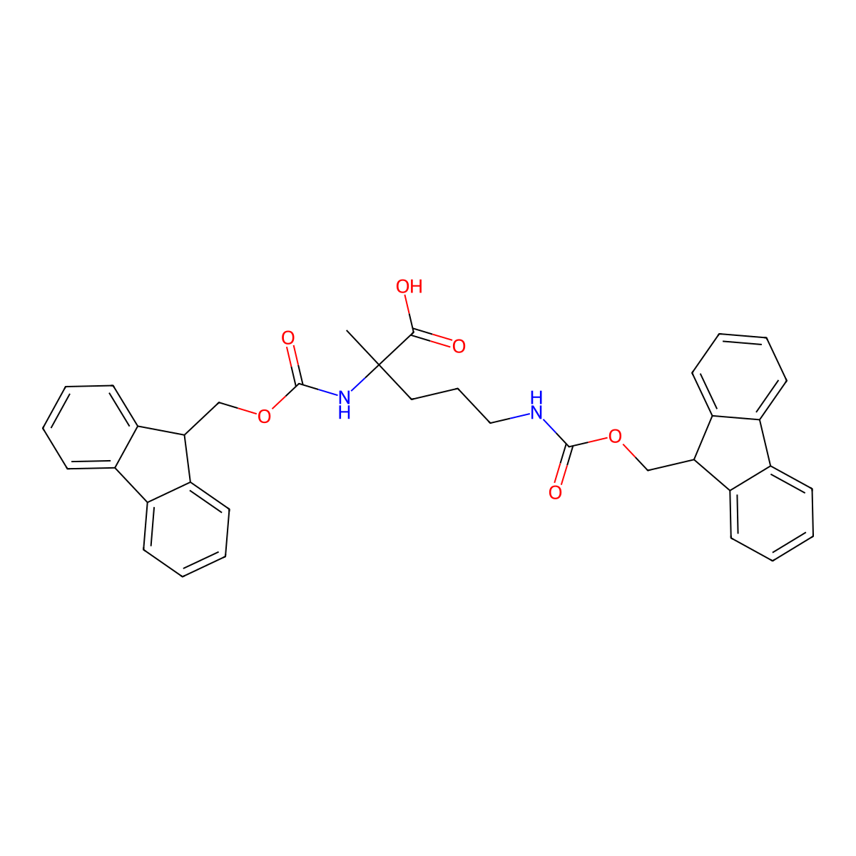 Di-Fmoc-alpha-methyl-DL-ornithine molecular structure, CAS 1219207-80-3