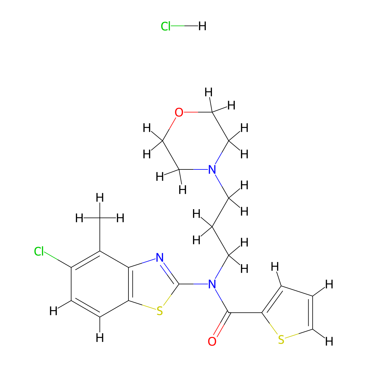 N-(5-chloro-4-methylbenzo[d]thiazol-2-yl)-N-(3-morpholinopropyl)thiophene-2-carboxamide hydrochloride molecular structure, CAS 1219211-14-9