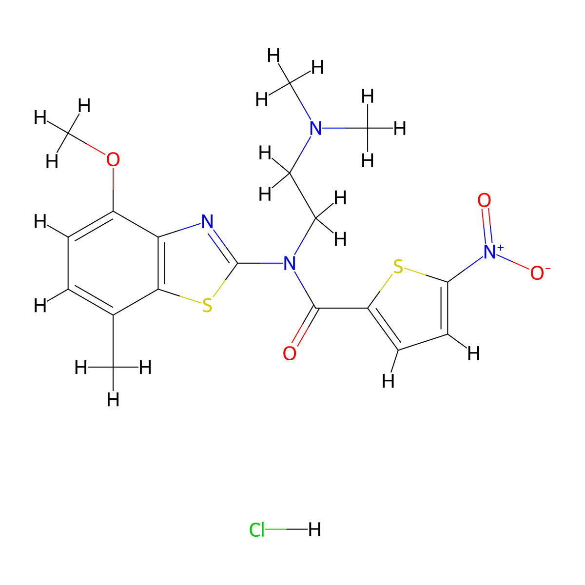 N-(2-(dimethylamino)ethyl)-N-(4-methoxy-7-methylbenzo[d]thiazol-2-yl)-5-nitrothiophene-2-carboxamide hydrochloride molecular structure, CAS 1219217-93-2