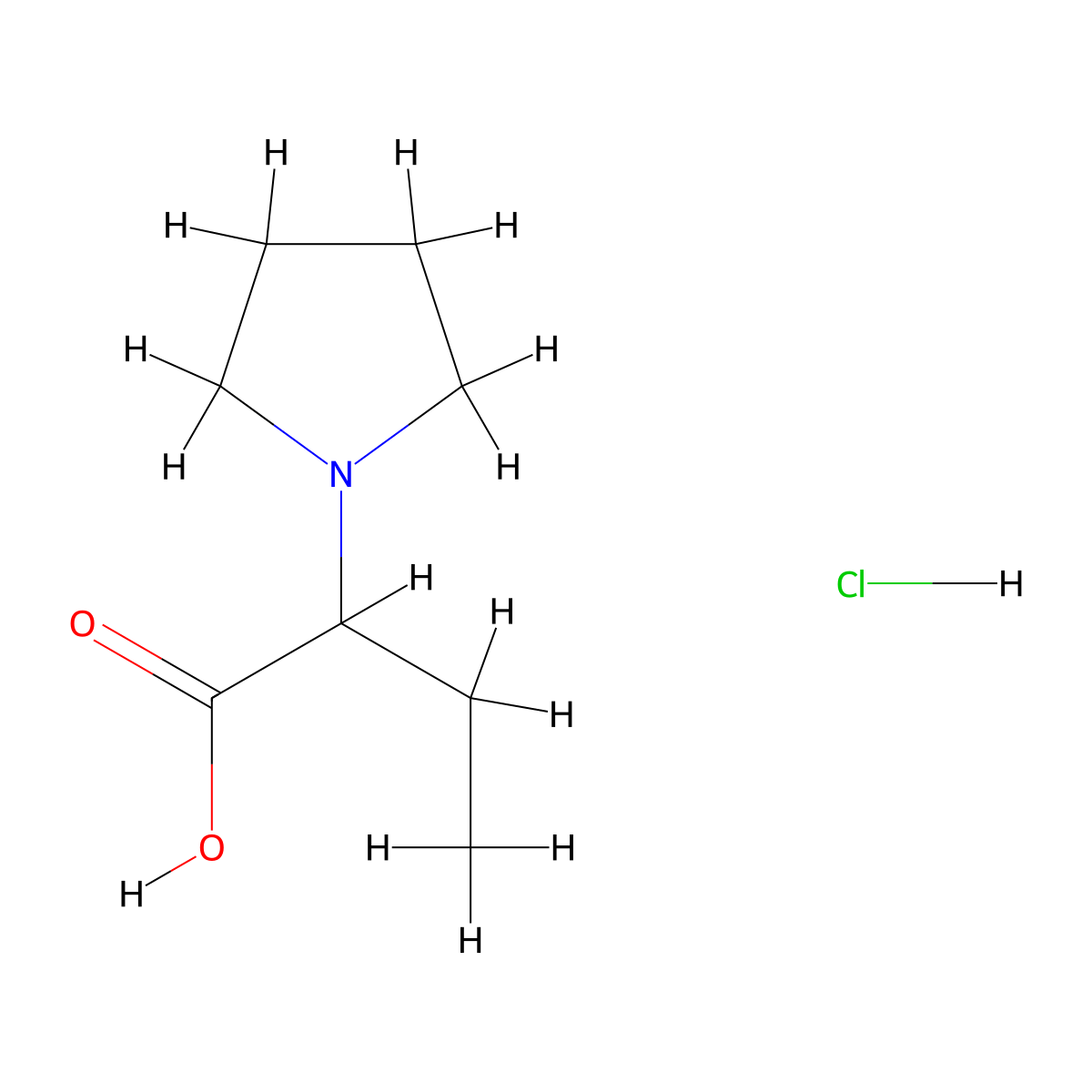 2-(Pyrrolidin-1-yl)butanoic acid hydrochloride molecular structure, CAS 1219237-63-4