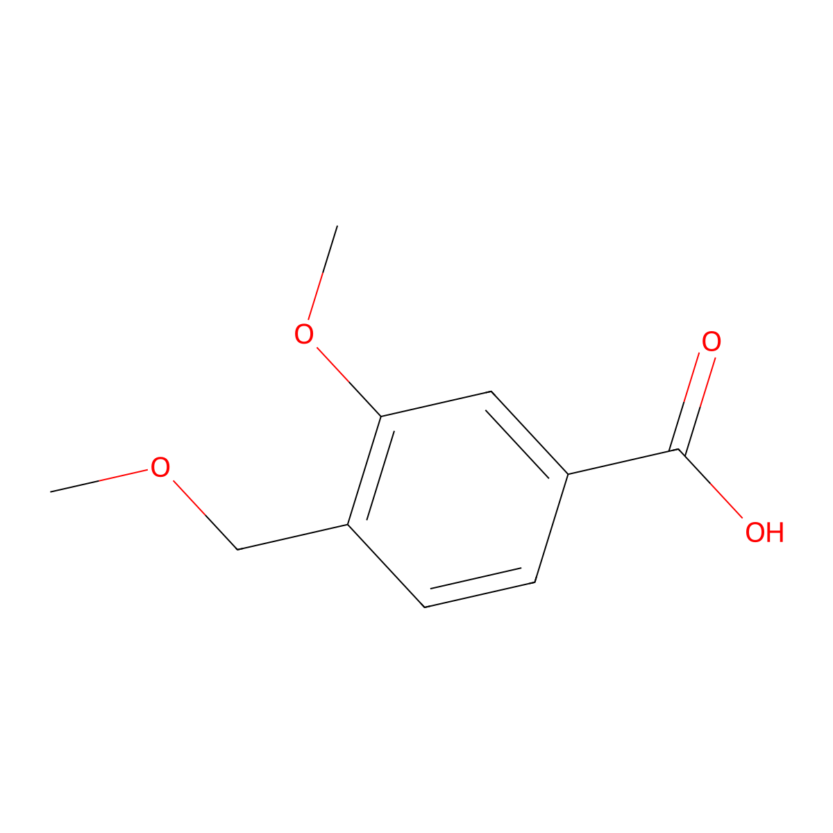 3-Methoxy-4-(methoxymethyl)benzoic acid molecular structure, CAS 121925-06-2