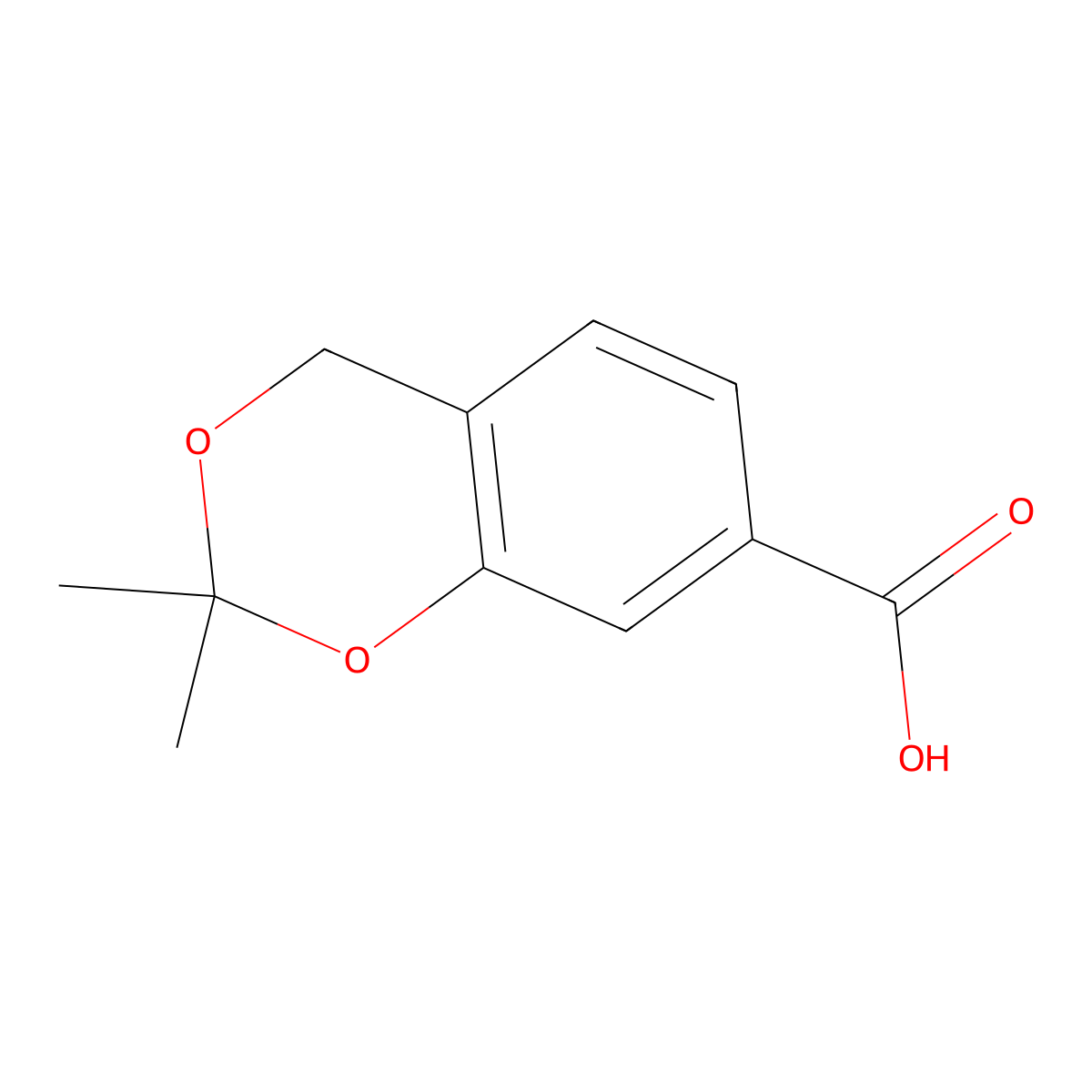 2,2-Dimethyl-2,4-dihydro-1,3-benzodioxine-7-carboxylic acid molecular structure, CAS 121925-12-0